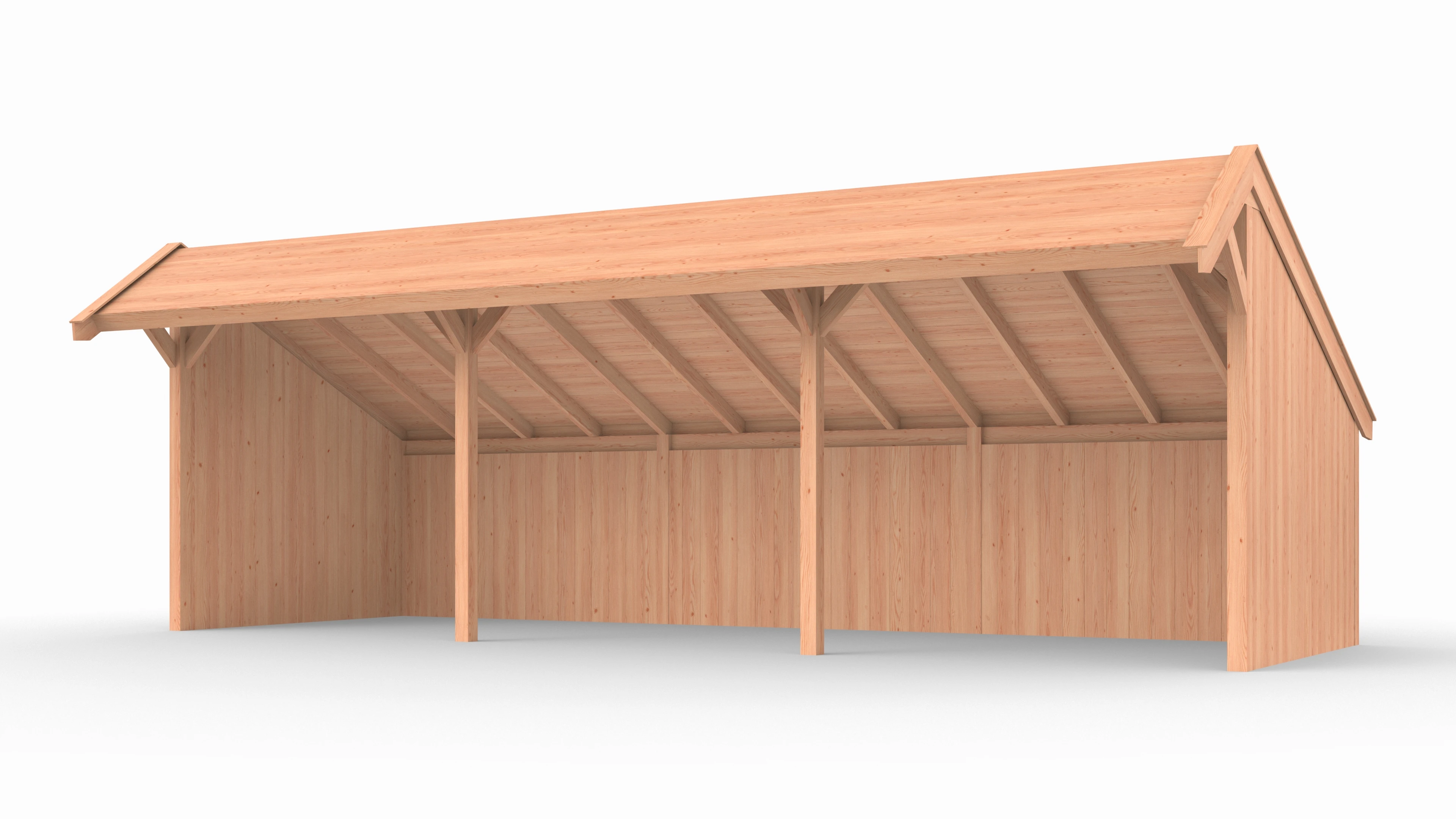 Douglas kapschuur, 900 x 300, met achterwand en twee zijwanden, Westwood Comfort - Afbeelding 4